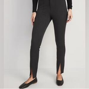 Old Navy Black Front-Slit Skinny Pants